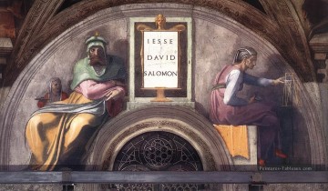 renaissance Tableau Peinture - LunetteXI Chapelle Sixtine Haute Renaissance Michel Ange